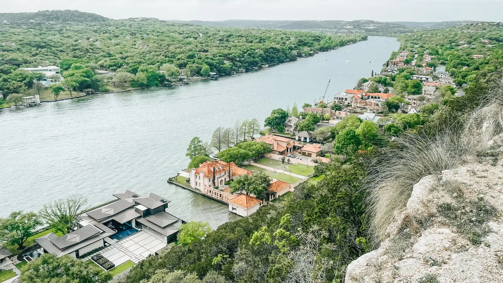 Waterfront homes on Lake LBJ in Horseshoe Bay, Texas