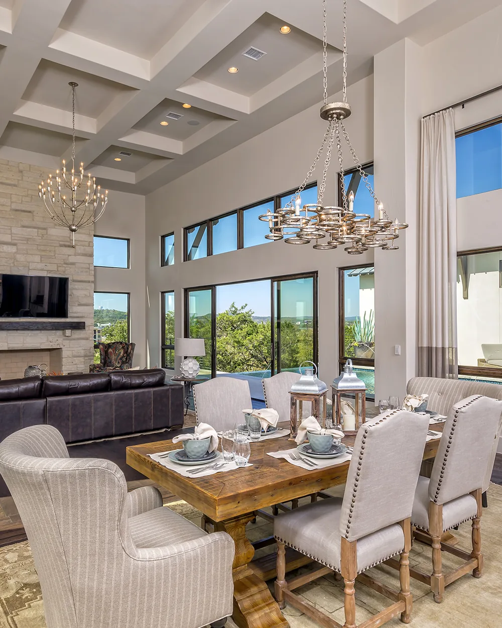 Great room in a Dynamic Custom Homes custom home