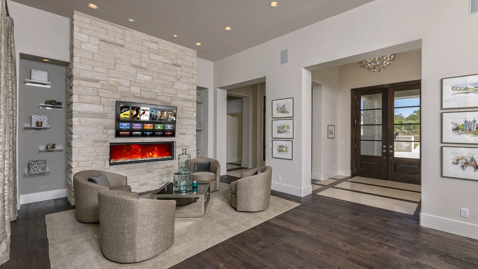 Transformed great room in a Dynamic Custom Homes renovation