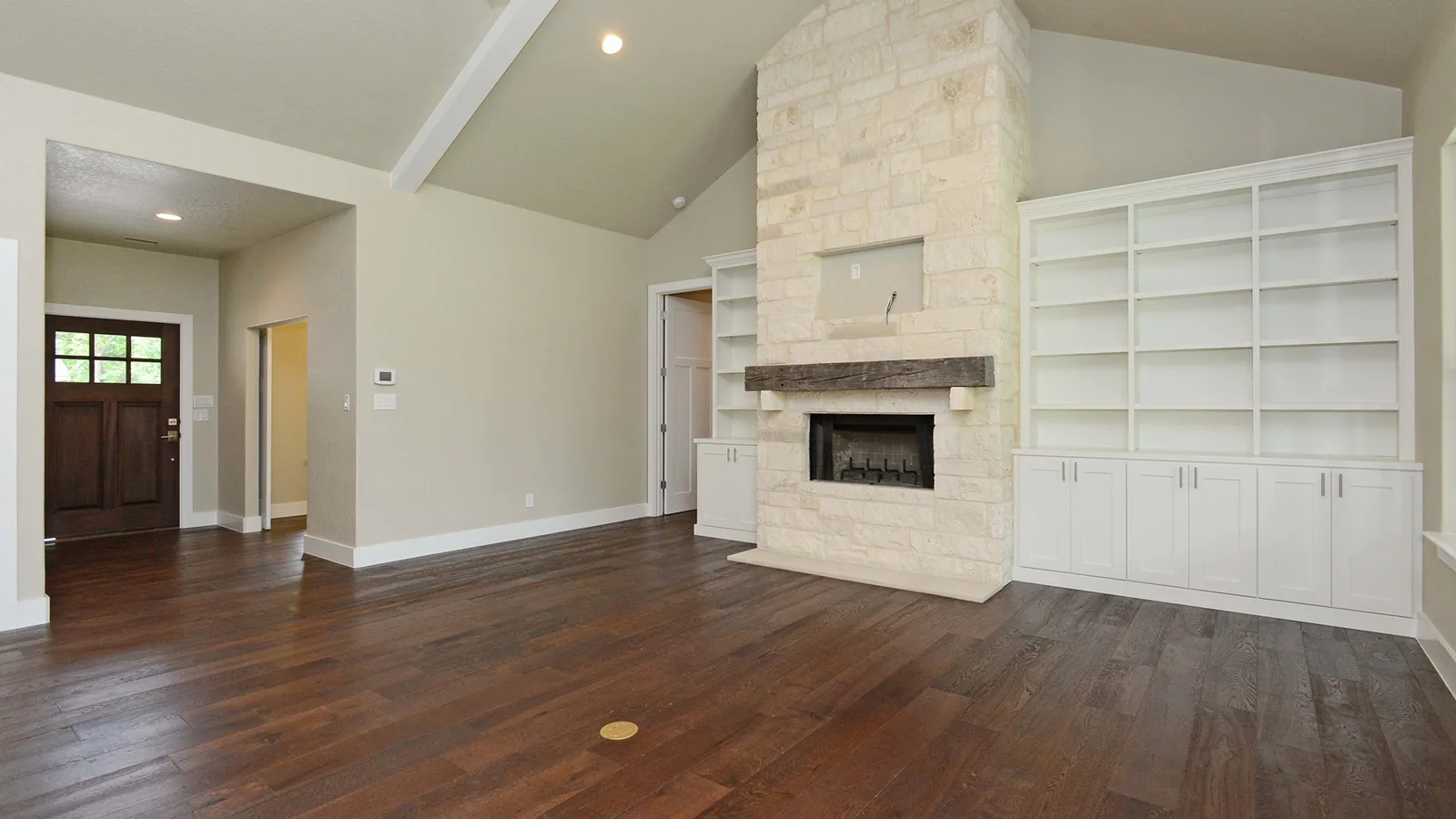 Finished custom home living room by Dynamic Custom Homes