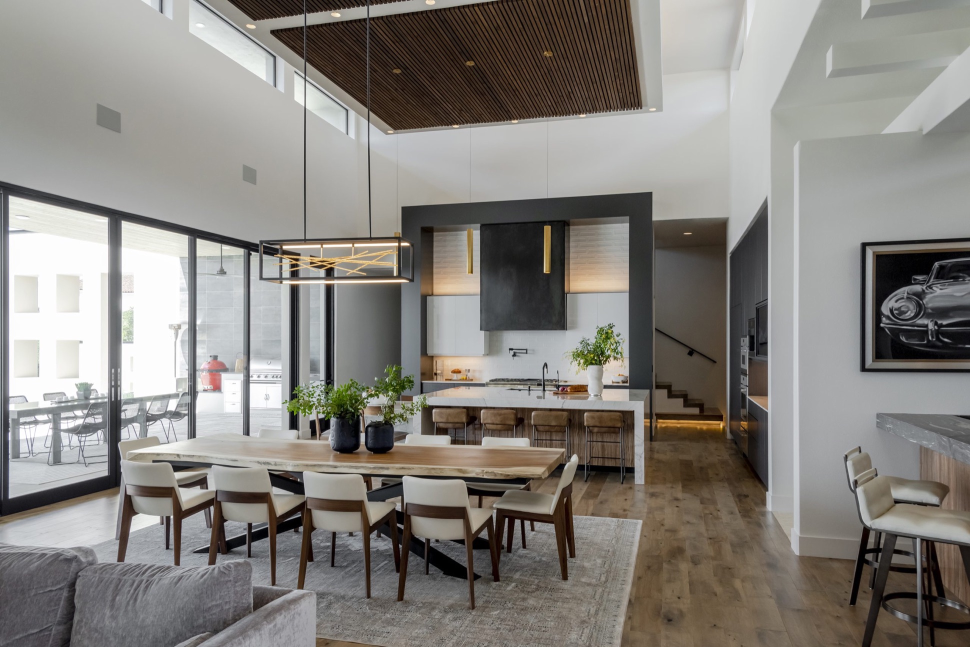 Open-concept great room and kitchen in a Dynamic Custom Homes build